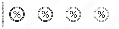 Percent icon symbols collection. Vector EPS 10