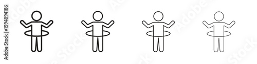 People Hula hop icon symbols collection. Vector EPS 10