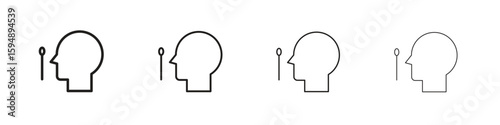 Nasal swab icon symbols collection. Vector EPS 10