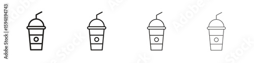 Milkshake icon symbols collection. Vector EPS 10