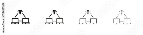 Local network icon symbols collection. Vector EPS 10
