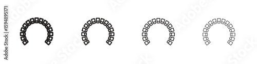 Lingual braces icon symbols collection. Vector EPS 10