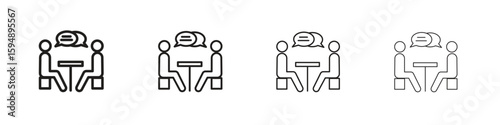 Job interview icon symbols collection. Vector EPS 10