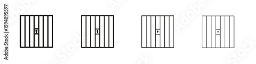 Jail icon symbols collection. Vector EPS 10