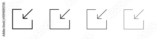 Inside icon symbols collection. Vector EPS 10