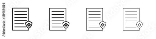 Health insurance icon symbols collection. Vector EPS 10