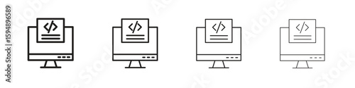 Front end icon symbols collection. Vector EPS 10