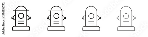 Fire hydrant icon symbols collection. Vector EPS 10