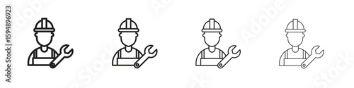 Engineer icon symbols collection. Vector EPS 10