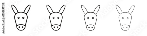Donkey icon symbols collection. Vector EPS 10