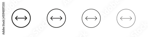 Diameter icon symbols collection. Vector EPS 10