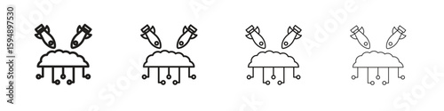 DOS icon symbols collection. Vector EPS 10