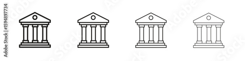 Courthouse icon symbols collection. Vector EPS 10