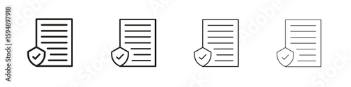 Contract coverage icon symbols collection. Vector EPS 10
