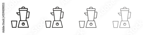 Cold pressed juicer icon symbols collection. Vector EPS 10