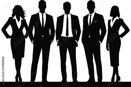 Black and white human silhouette illustration on white background.