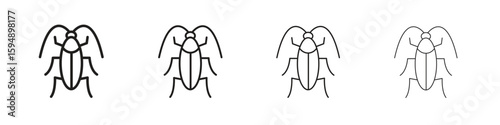 Cockroach icon symbols collection. Vector EPS 10
