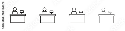 Cashier icon symbols collection. Vector EPS 10