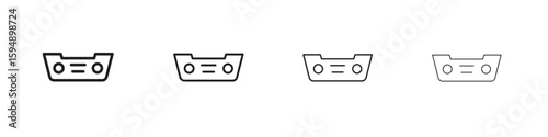 Car bumper icon symbols collection. Vector EPS 10