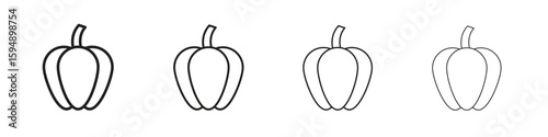 Capsicum icon symbols collection. Vector EPS 10