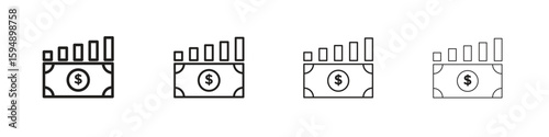 capital gain icon symbols collection. Vector EPS 10