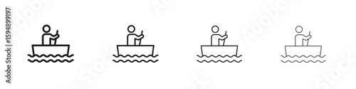 Boat race icon symbols collection. Vector EPS 10