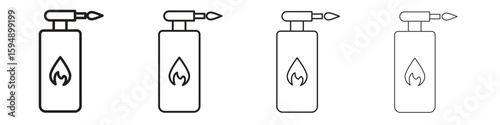 Blowtorch icon symbols collection. Vector EPS 10