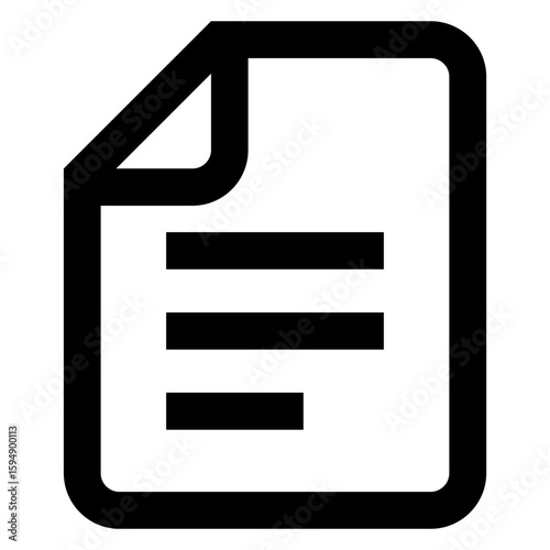 Icono documento con líneas 