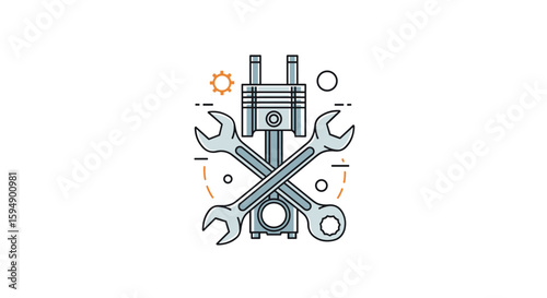 Mechanical engine piston repair and maintenance service tools for automotive vehicle systems