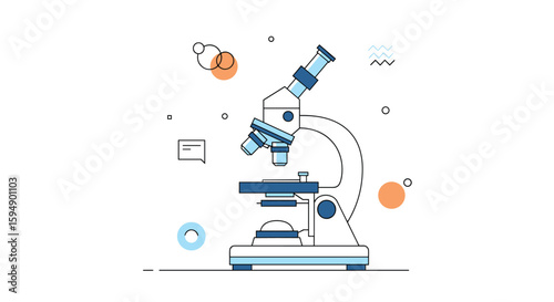 Scientific microscope illustration capturing the essence of discovery and exploration in laboratories