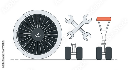 Essential aircraft maintenance tools and components visual guide for aviation professionals