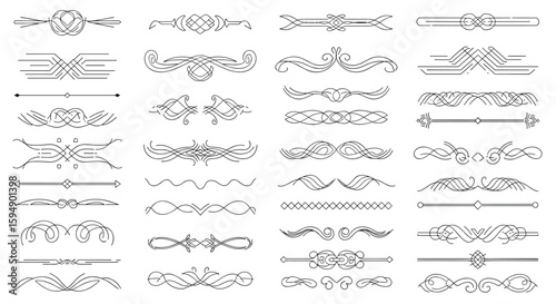 Elegant decorative borders and flourishes for design projects