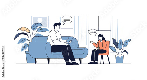 Mental health support and therapy session for emotional well-being and personal growth