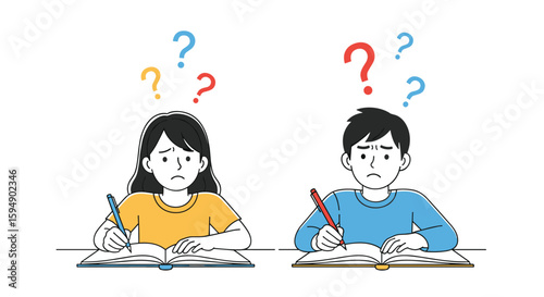 Illustrating the confusion and difficulty students face when learning new subjects or concepts in education