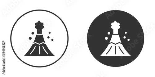 Volcano icon vector solid icon style illustration. EPS 10 file