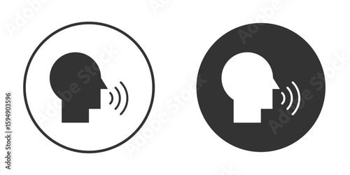 Voice control icon vector solid icon style illustration. EPS 10 file