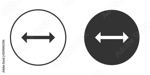 Two side icon vector solid icon style illustration. EPS 10 file