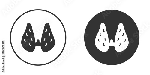 Thyroid icon vector solid icon style illustration. EPS 10 file
