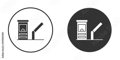 Toll road icon vector solid icon style illustration. EPS 10 file