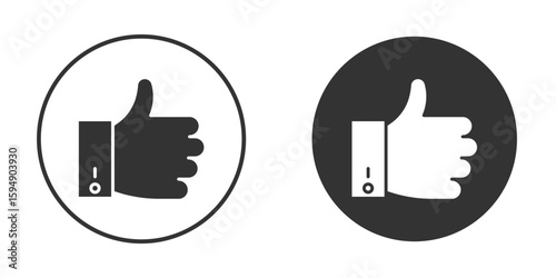 Thumb up icon vector solid icon style illustration. EPS 10 file