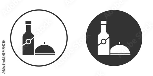 Room service icon vector solid icon style illustration. EPS 10 file