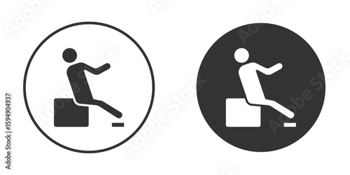 Resting icon vector solid icon style illustration. EPS 10 file