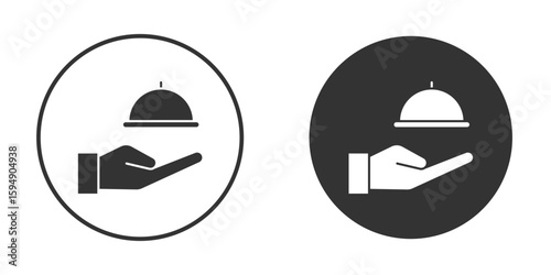 Restaurant Tray icon vector solid icon style illustration. EPS 10 file