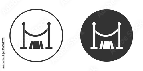 Red carpet icon vector solid icon style illustration. EPS 10 file