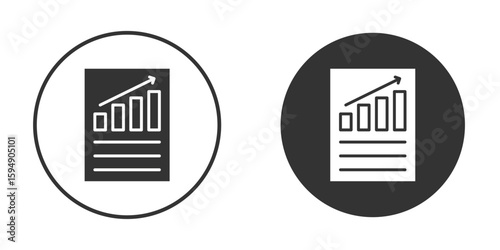 Quarterly report icon vector solid icon style illustration. EPS 10 file