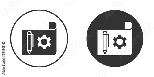 Prototyping icon vector solid icon style illustration. EPS 10 file