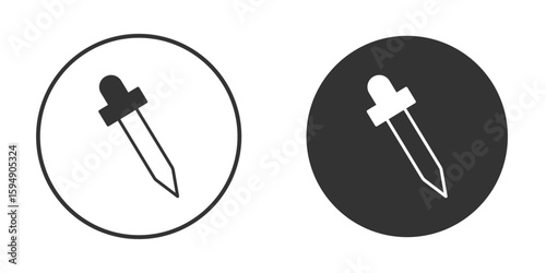 Pipette icon vector solid icon style illustration. EPS 10 file