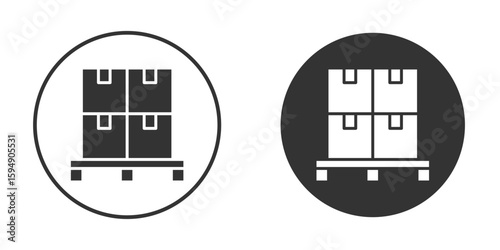Pallet icon vector solid icon style illustration. EPS 10 file