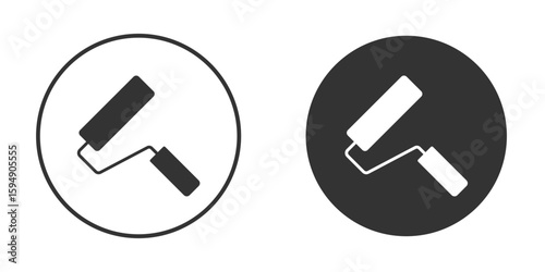 Paint roller icon vector solid icon style illustration. EPS 10 file