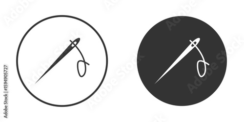 Needle icon vector solid icon style illustration. EPS 10 file